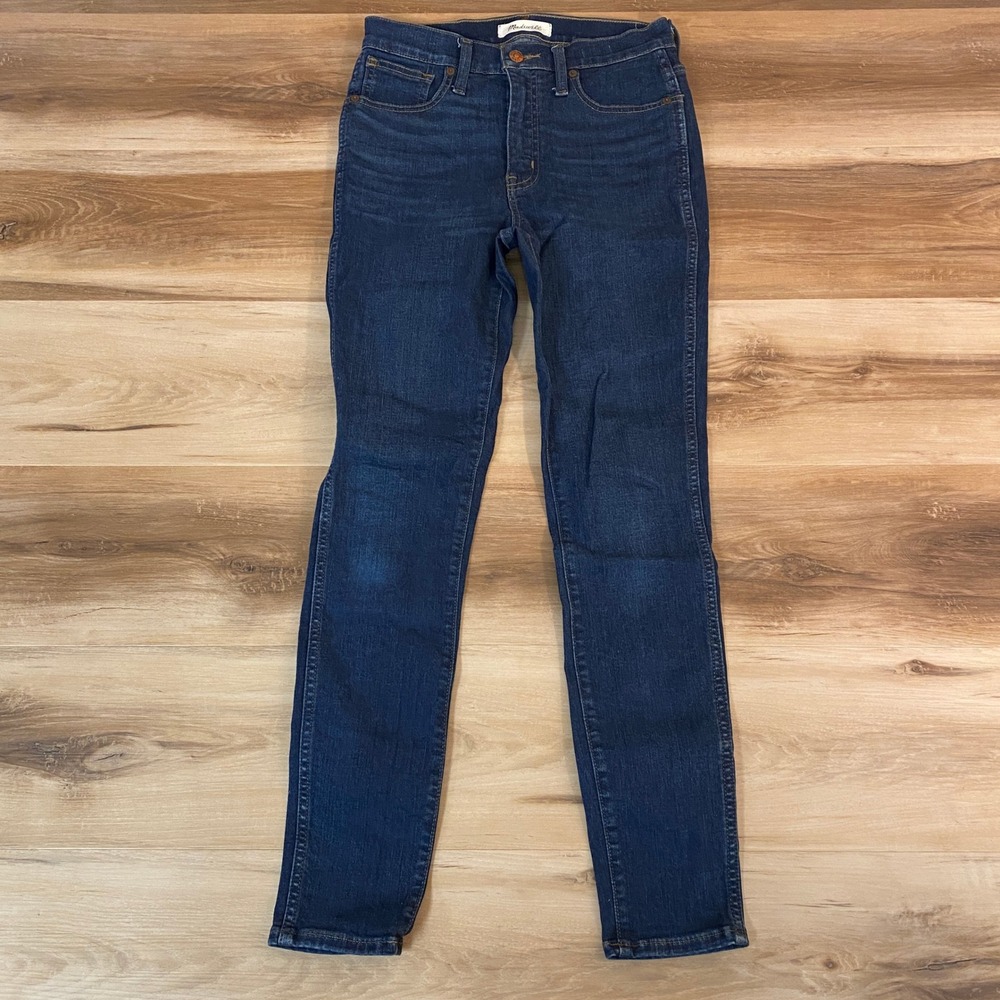 Madewell‎ 10" High Rise Skinny Jeans Dark Wash Stretch Denim Womens 25